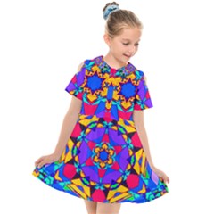 Fairground Kids  Short Sleeve Shirt Dress by LW323