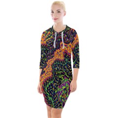 Goghwave Quarter Sleeve Hood Bodycon Dress by LW323