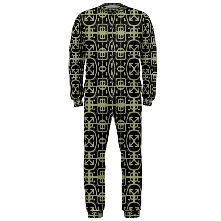 Geometric Textured Ethnic Pattern 1 OnePiece Jumpsuit (Men) 