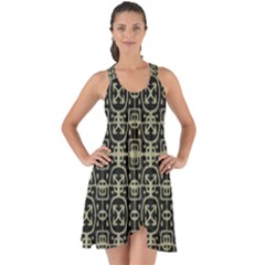 Geometric Textured Ethnic Pattern 1 Show Some Back Chiffon Dress