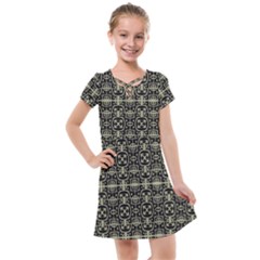 Geometric Textured Ethnic Pattern 1 Kids  Cross Web Dress