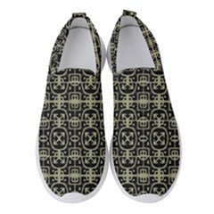 Geometric Textured Ethnic Pattern 1 Women s Slip On Sneakers by dflcprintsclothing