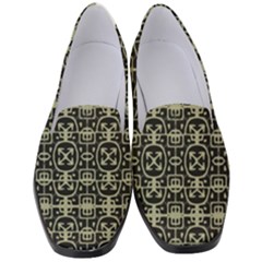 Geometric Textured Ethnic Pattern 1 Women s Classic Loafer Heels by dflcprintsclothing