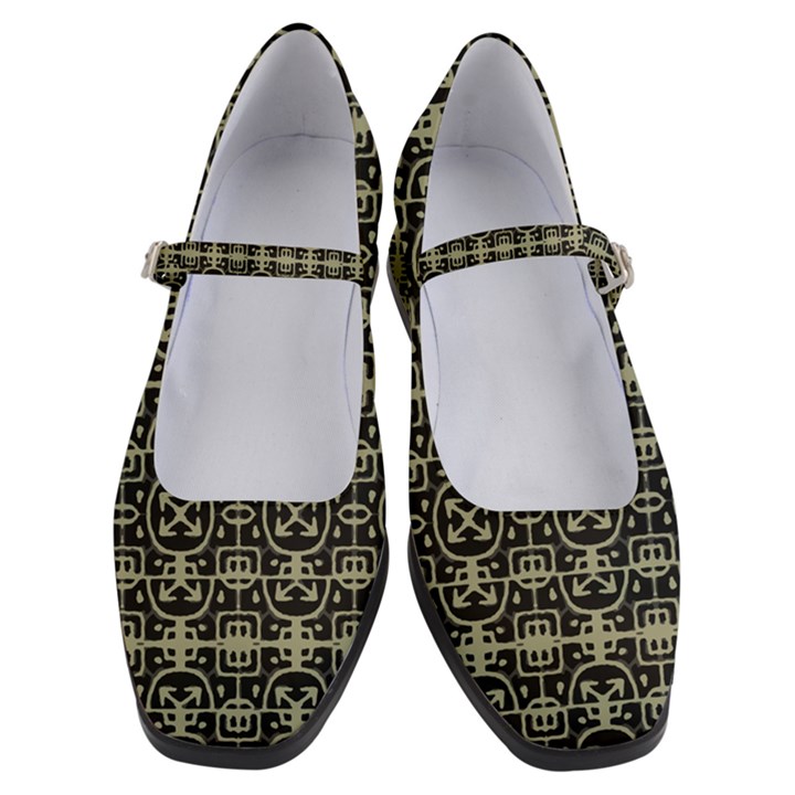 Geometric Textured Ethnic Pattern 1 Women s Mary Jane Shoes