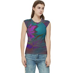 Evening Bloom Women s Raglan Cap Sleeve Tee