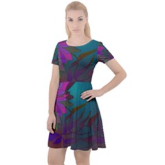 Evening Bloom Cap Sleeve Velour Dress  by LW323