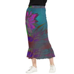 Evening Bloom Maxi Fishtail Chiffon Skirt