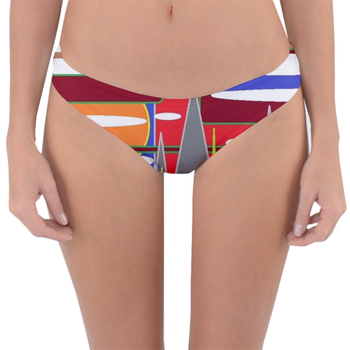 Forrest Sunset Reversible Hipster Bikini Bottoms