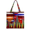 Forrest Sunset Zipper Grocery Tote Bag View2