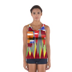 Forrest Sunset Sport Tank Top  by LW323