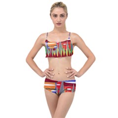 Forrest Sunset Layered Top Bikini Set by LW323