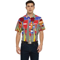 Forrest Sunset Men s Short Sleeve Pocket Shirt 