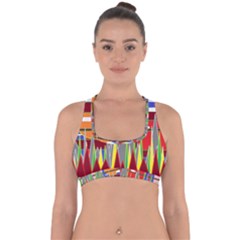 Forrest Sunset Cross Back Hipster Bikini Top  by LW323