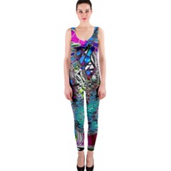 Exotic Flowers In Vase One Piece Catsuit by LW323