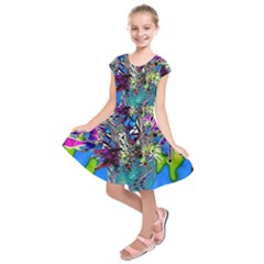 Exotic Flowers In Vase Kids  Short Sleeve Dress by LW323