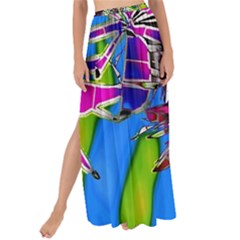 Exotic Flowers In Vase Maxi Chiffon Tie-up Sarong by LW323