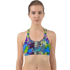 Exotic Flowers In Vase Back Web Sports Bra by LW323