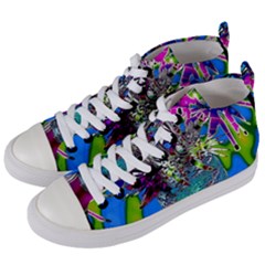 Exotic Flowers In Vase Women s Mid-top Canvas Sneakers by LW323