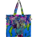 Exotic Flowers in Vase Canvas Travel Bag View1