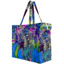 Exotic Flowers in Vase Canvas Travel Bag View2