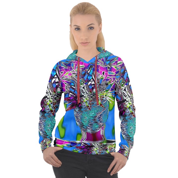 Exotic Flowers in Vase Women s Overhead Hoodie