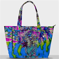 Exotic Flowers In Vase Back Pocket Shoulder Bag  by LW323