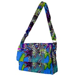 Exotic Flowers In Vase Full Print Messenger Bag (l) by LW323