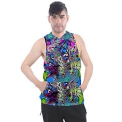 Exotic Flowers In Vase Men s Sleeveless Hoodie by LW323