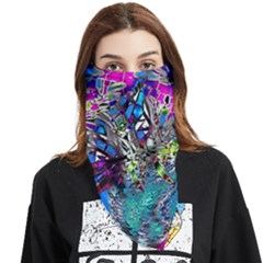 Exotic Flowers In Vase Face Covering Bandana (triangle) by LW323