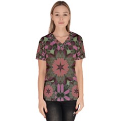 Tropical Island Women s V-neck Scrub Top by LW323