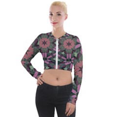 Tropical Island Long Sleeve Cropped Velvet Jacket by LW323