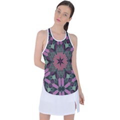 Tropical Island Racer Back Mesh Tank Top by LW323