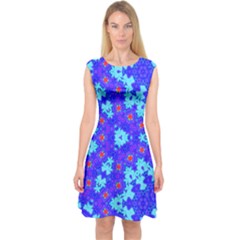 Blueberry Capsleeve Midi Dress by LW323