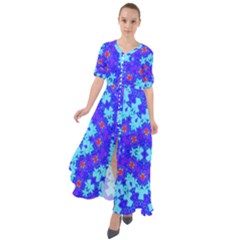 Blueberry Waist Tie Boho Maxi Dress