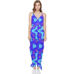 Blueberry Sleeveless Tie Ankle Jumpsuit by LW323