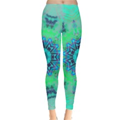 Blue Green  Twist Leggings  by LW323