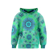 Blue Green  Twist Kids  Pullover Hoodie by LW323