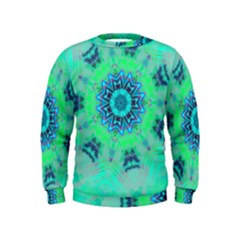 Blue Green  Twist Kids  Sweatshirt by LW323