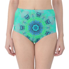 Blue Green  Twist Classic High-waist Bikini Bottoms by LW323