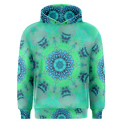 Blue Green  Twist Men s Overhead Hoodie by LW323