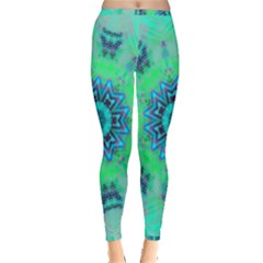 Blue Green  Twist Inside Out Leggings by LW323