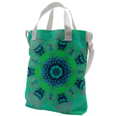 Blue Green  Twist Canvas Messenger Bag by LW323