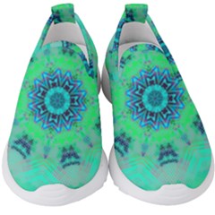 Blue Green  Twist Kids  Slip On Sneakers by LW323