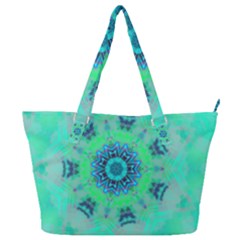 Blue Green  Twist Full Print Shoulder Bag by LW323