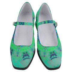 Blue Green  Twist Women s Mary Jane Shoes by LW323