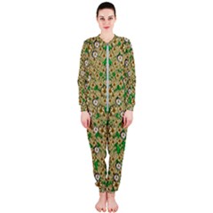 Florals In The Green Season In Perfect  Ornate Calm Harmony Onepiece Jumpsuit (ladies)  by pepitasart