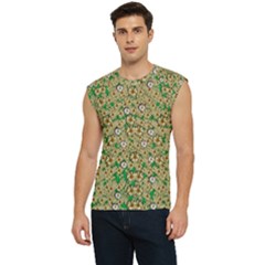 Florals In The Green Season In Perfect  Ornate Calm Harmony Men s Raglan Cap Sleeve Tee by pepitasart