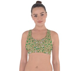 Florals In The Green Season In Perfect  Ornate Calm Harmony Cross String Back Sports Bra by pepitasart