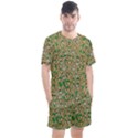 Florals In The Green Season In Perfect  Ornate Calm Harmony Men s Mesh Tee and Shorts Set View1