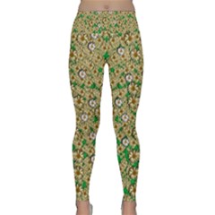 Florals In The Green Season In Perfect  Ornate Calm Harmony Lightweight Velour Classic Yoga Leggings by pepitasart